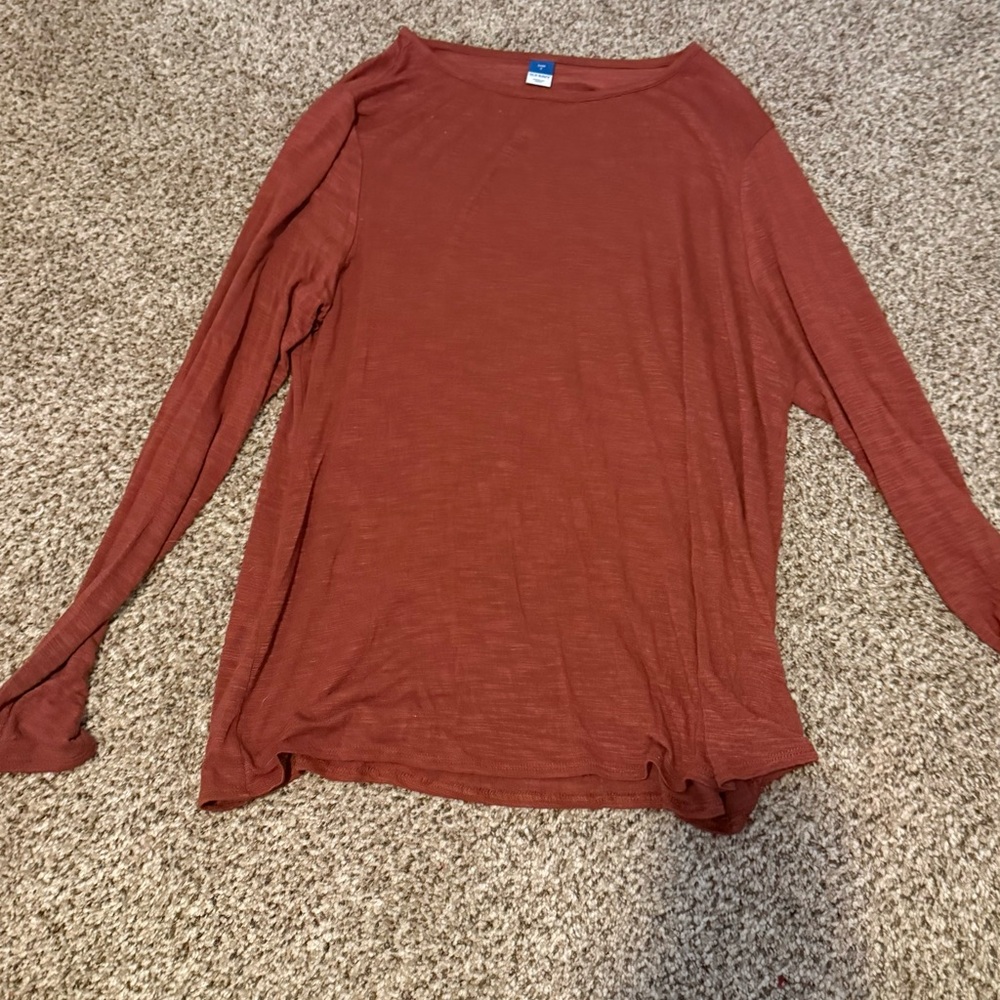 Old Navy Women's Terracotta Long Sleeve Top